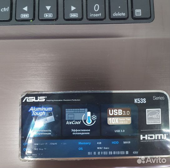 Ноутбук asus K53S core i3