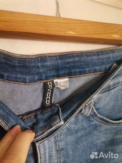 Джинсы голубые skinny devided h&m