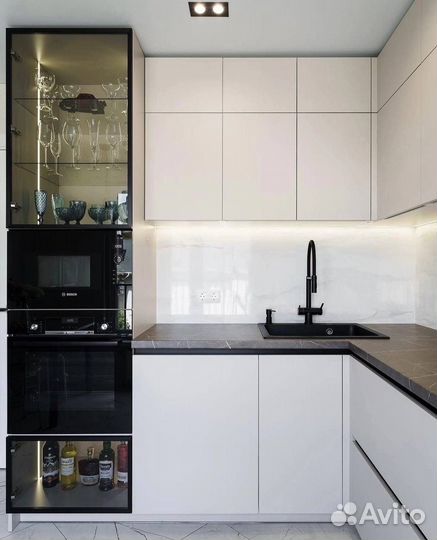 Кухню угловая под потолок