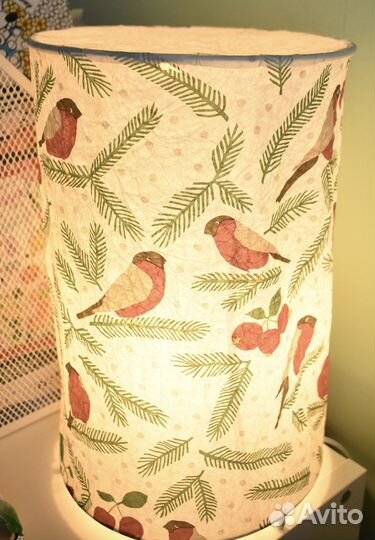 Светильник IKEA со снегирями лампа