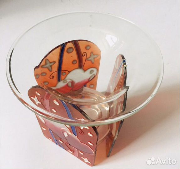 Аромалампа стекло витраж подсвечник