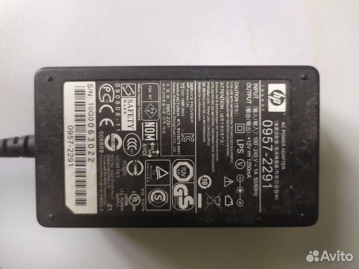 Блок питания HP Adapter 0957-2291