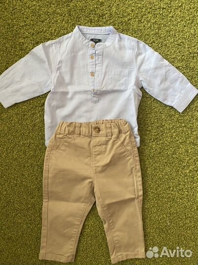 Новая рабашка и брюки 74см