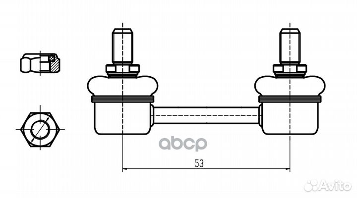 Стойка стабилизатора для а/м Hyundai Elantra (0