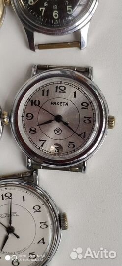 Хромированные часы ссср(ракета, восток)
