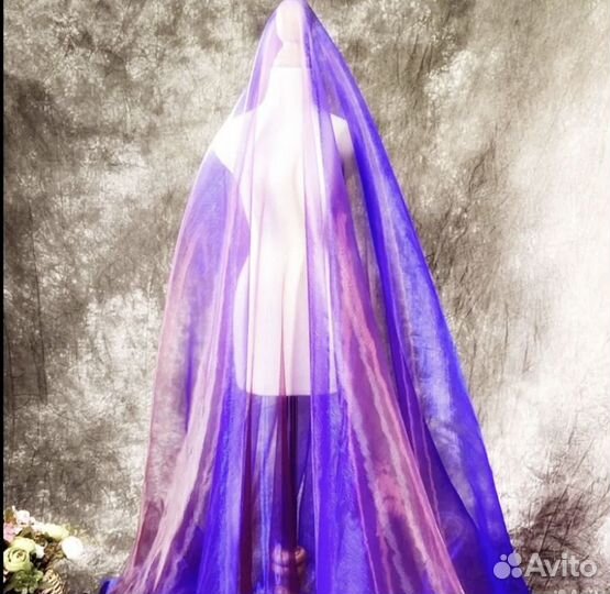 Ткань органза градиент в рулоне 10,5 м
