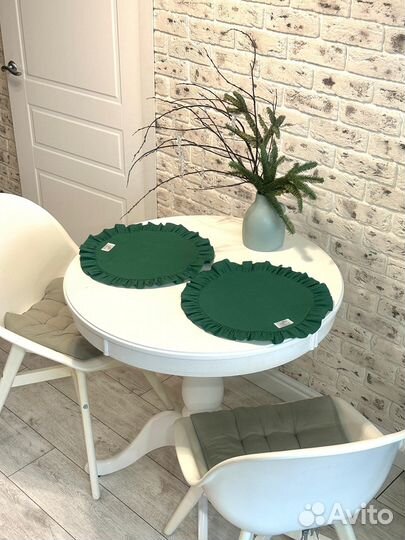 Салфетка плейсмат 2 шт. Хлопок, d37 см