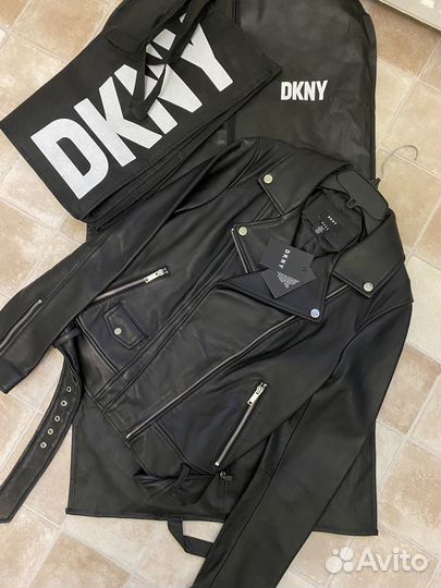 Кожаная косуха dkny