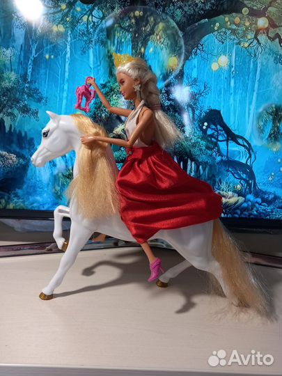 Disney Сказочная карета с лошадкой для барби