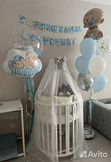 Бортики и балдахин в кроватку