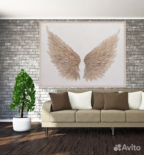Интерьерная картина большая текстурная Крылья