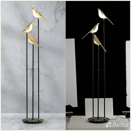 Светильник, настольная лампа, торшер с птицей Nomi