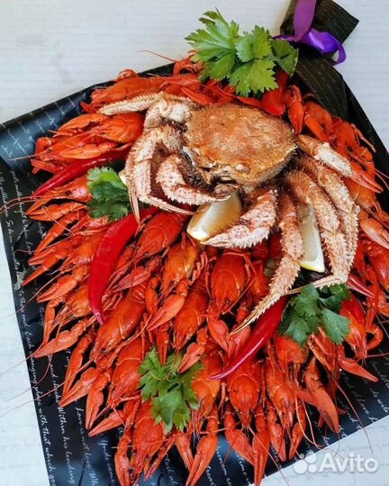 Раки в букетах и корзинах