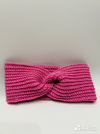 Повязка на голову для девочки вязаная