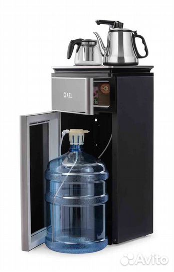 Кулер с чайным столиком Тиабар LK-AEL-51a black/si