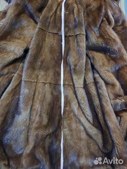 Шуба норковая цвет орех 50 52