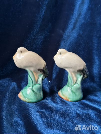 Пеликан аист цапля фарфорвая статуэтка СССР