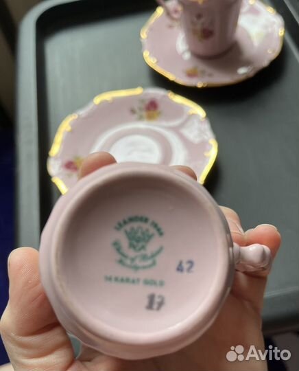 Кофейный набор Leander фарфор золото