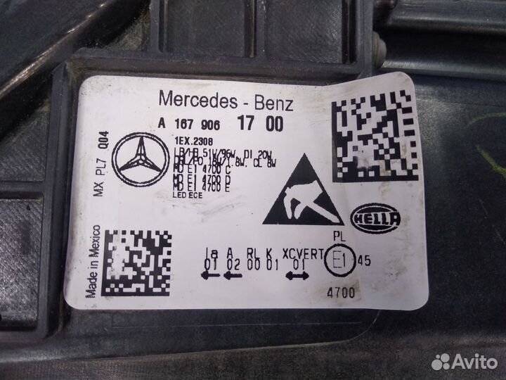 Фара правая W167