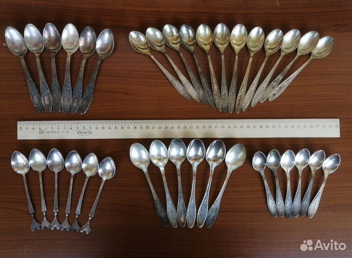 Мельхиор нейзильбер ложки вилки ножи винтаж СССР