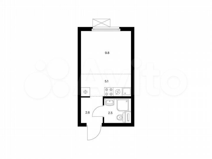 Квартира-студия, 20 м², 16/25 эт.