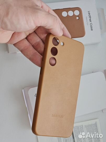 Кожанный чехол S23 plus. Оригинал