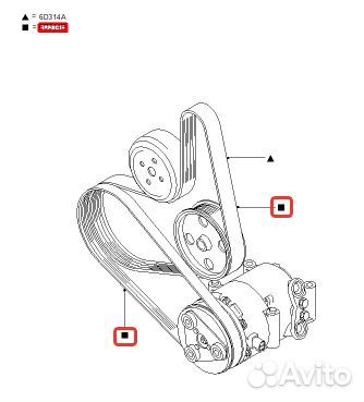 Комплект приводных ремней ford 1 354 250