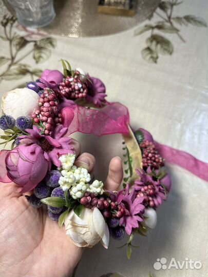 Ободок с браслетом ручная работа