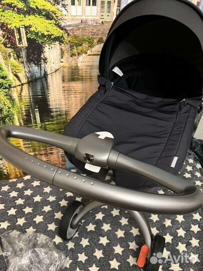 Коляска stokke xplory 2 в 1 black и летний кит