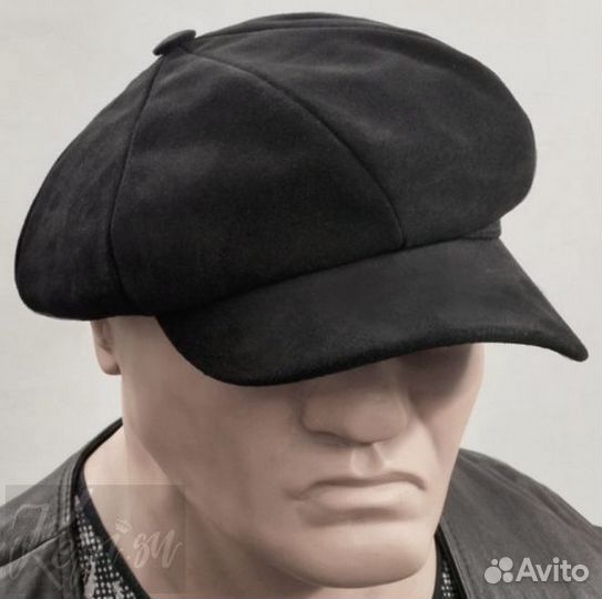 Кепка кожаная Асача, восьмиклинка шапка мужская