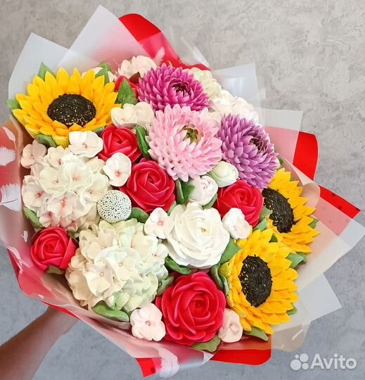 Сладкие букеты из зефира