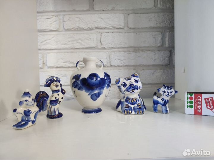 Набор декоративных фигурок Гжель