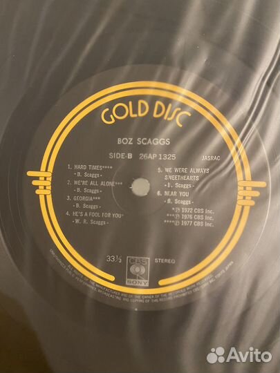 Пластинка Japan Boz Scaggs – Gold Disc