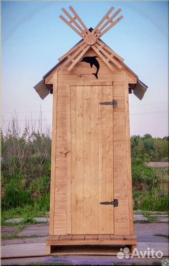 Дачный туалет деревянный HAT118