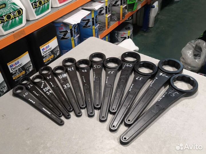 Ключ накидной ударный удлиненный 30мм L-285мм RF