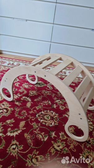 Качалка радуга, деревянная