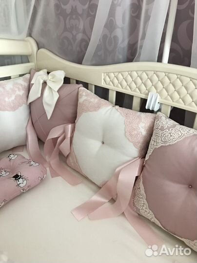 Бортики и балдахин в кроватку