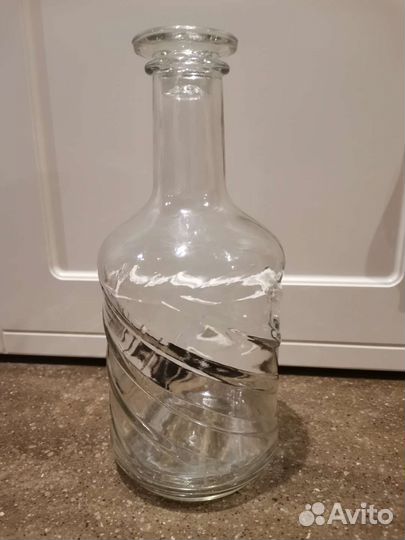 Графин, стаканы, рюмки тёмное стекло