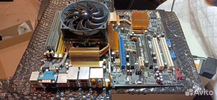 Материнская плата + CPU + 2x2gb