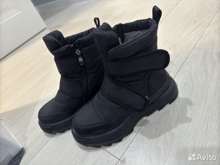 Дутики с натуральным мехом