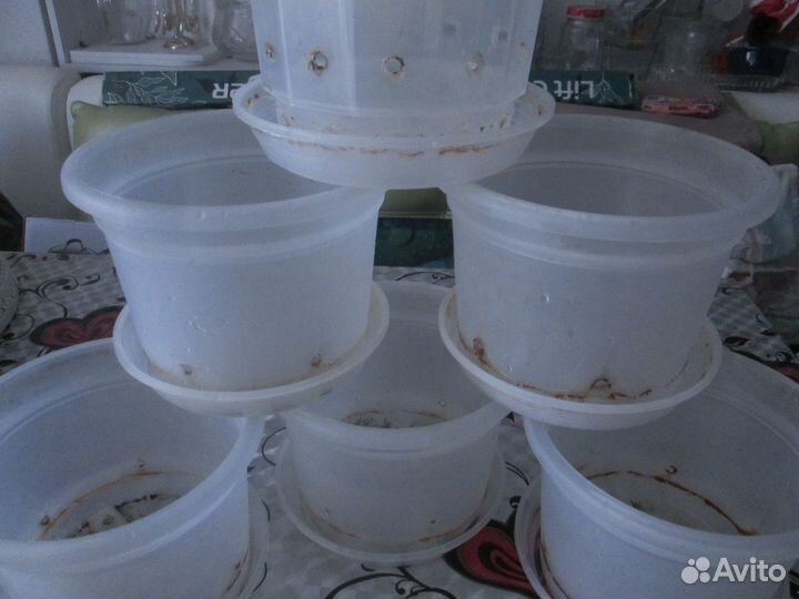 Горшки для цветов, б/у, пакетами