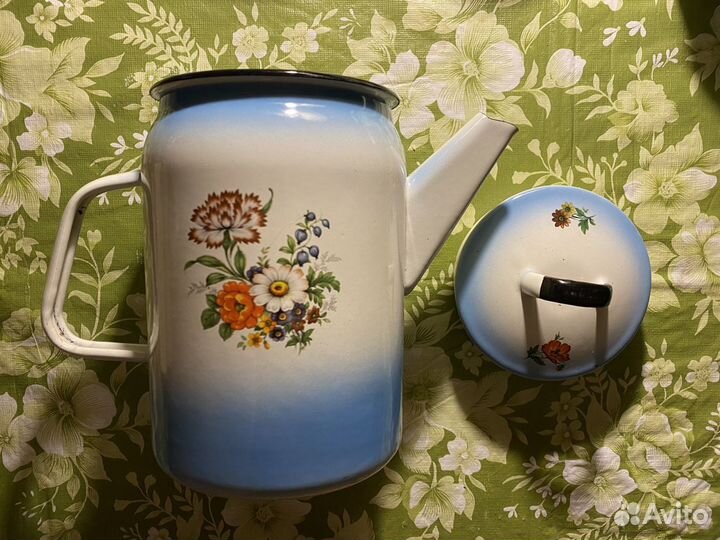 Сервиз чайный, эмалированный