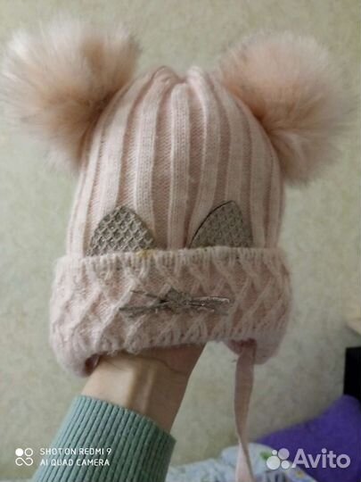 Шапка детская для девочки зимняя