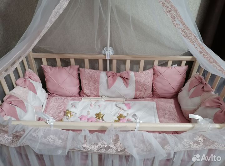 Балдахин и бортики в детскую кроватку