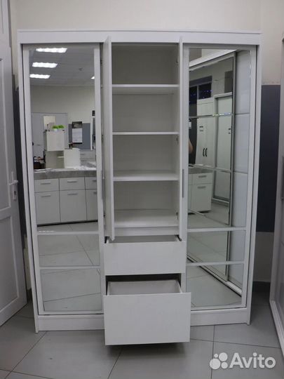 Шкаф -купе беоый Симпл шкк06