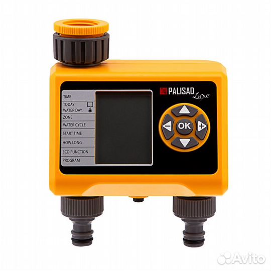 Таймер для полива на 2 линии, электронный Palisad
