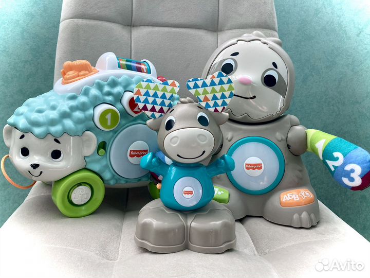 Fisher price Линкималс ленивец ежик лось