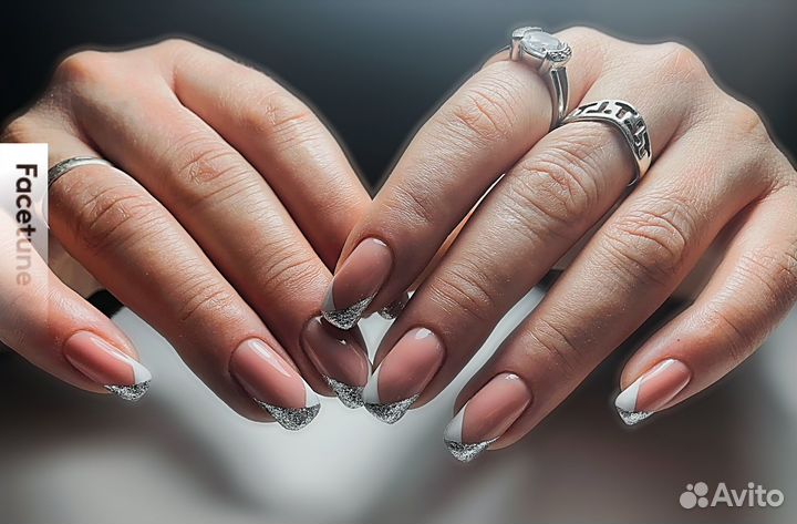 Комбиманикюр,укрепление,покрытие и дизайн