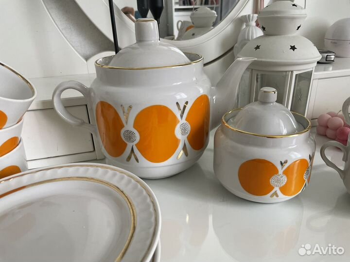 Чайный сервиз СССР винтаж фарфор