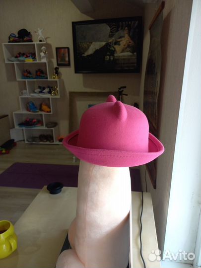 Фетровая шляпа-котелок с ушками